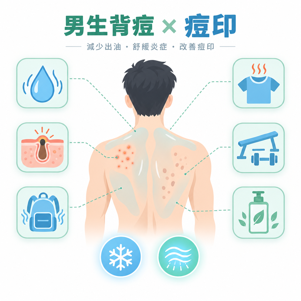 背部暗瘡及暗瘡印如何改善？男士背部護理重點