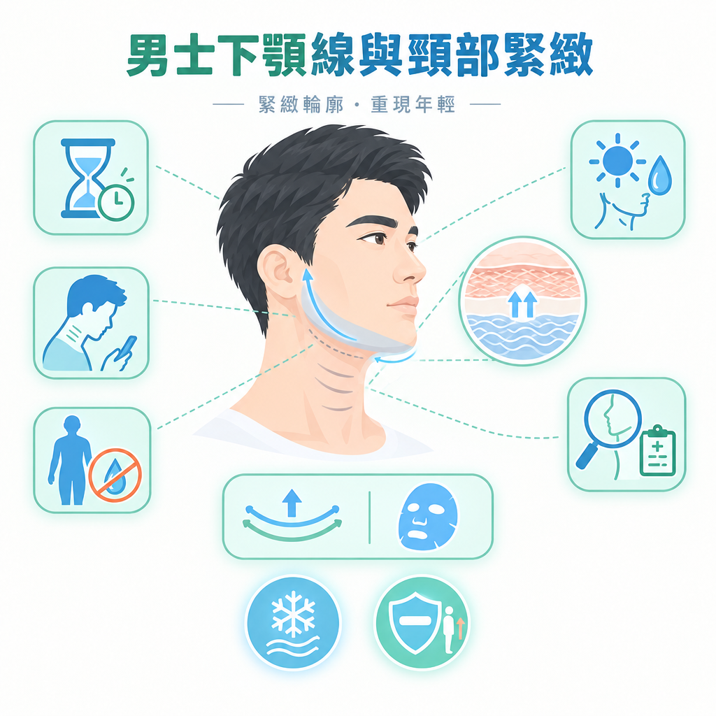 男士雙下巴及下顎線模糊？V Chin 輪廓緊緻指南